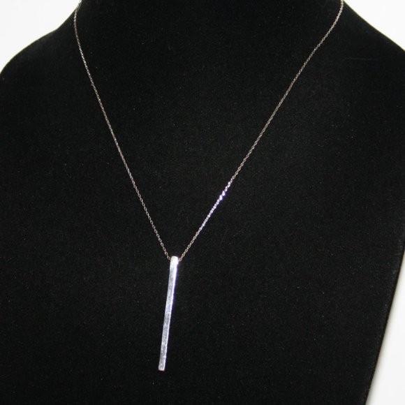 Charming Charlie Jewelry Beautiful Silver Drop Bar Necklace